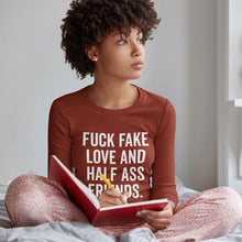 Load image into Gallery viewer, Inappropriate Motivation T-Shirts Fake Love &amp; Friends
